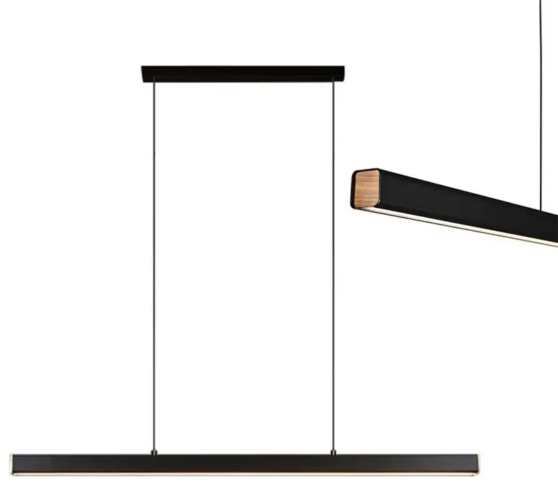 Hangende plafondlamp APP1447-CP BLACK 80cm