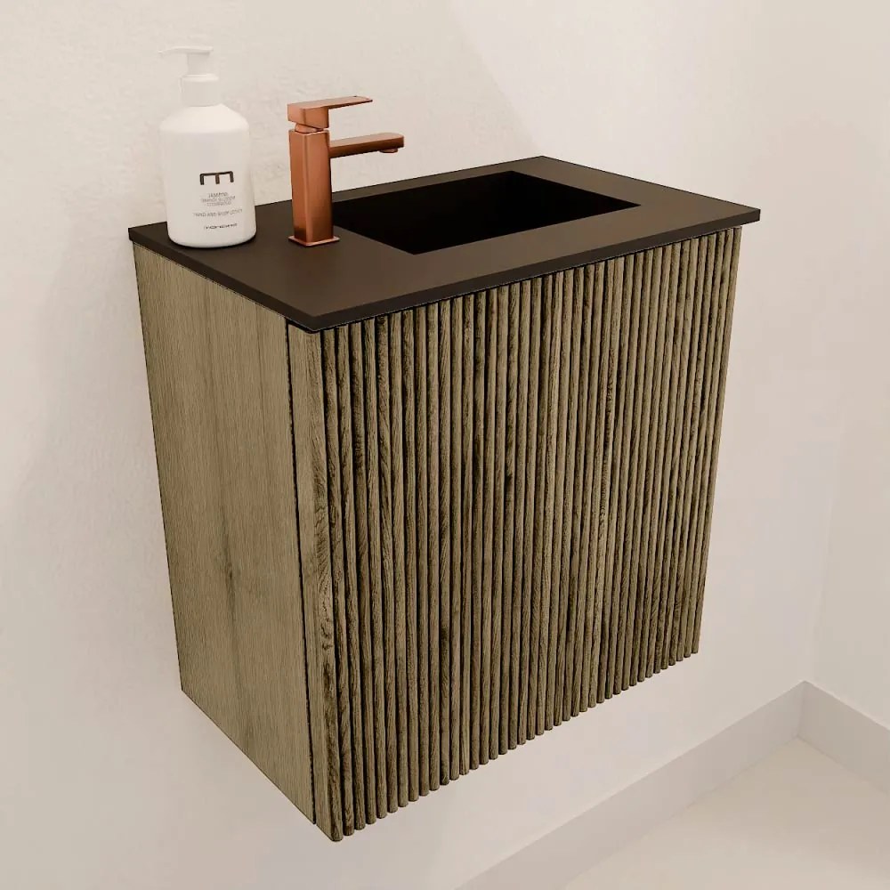 Mondiaz Joya 40cm toiletmeubel dusk met wastafel faye rechts 1 kraangat urban