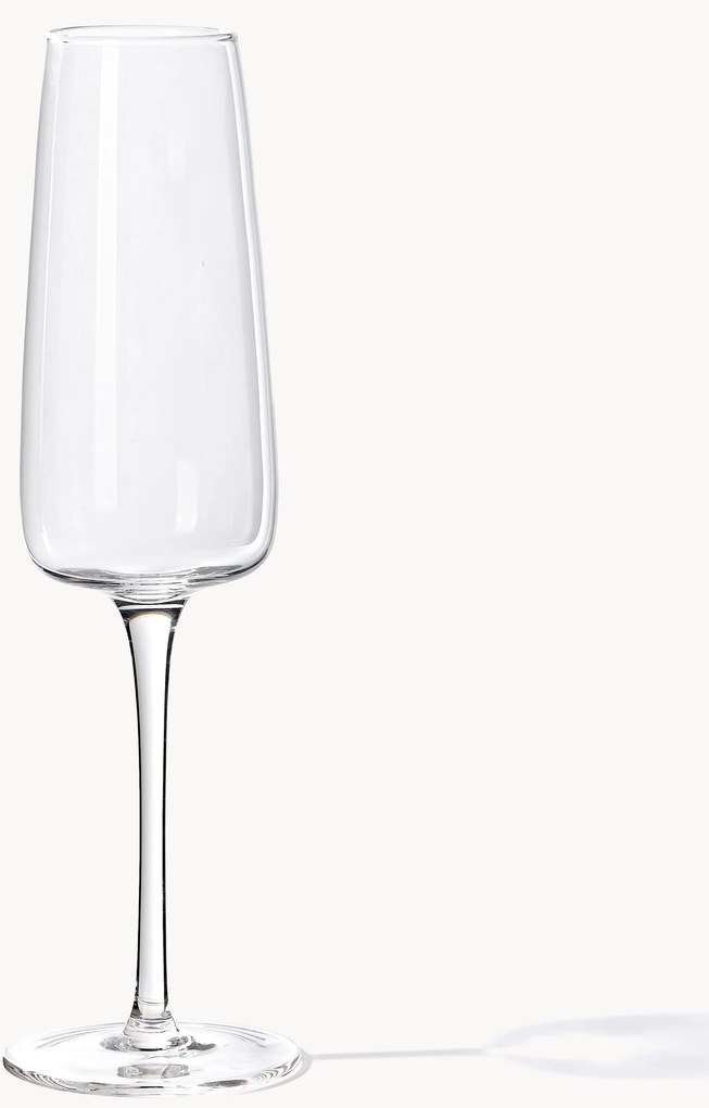 Mondgeblazen champagneglazen Ellery, 4-delig