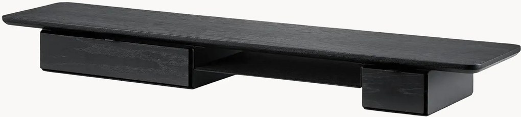 Handgemaakte monitorstandaard Pro van eikenhout met 2 lades