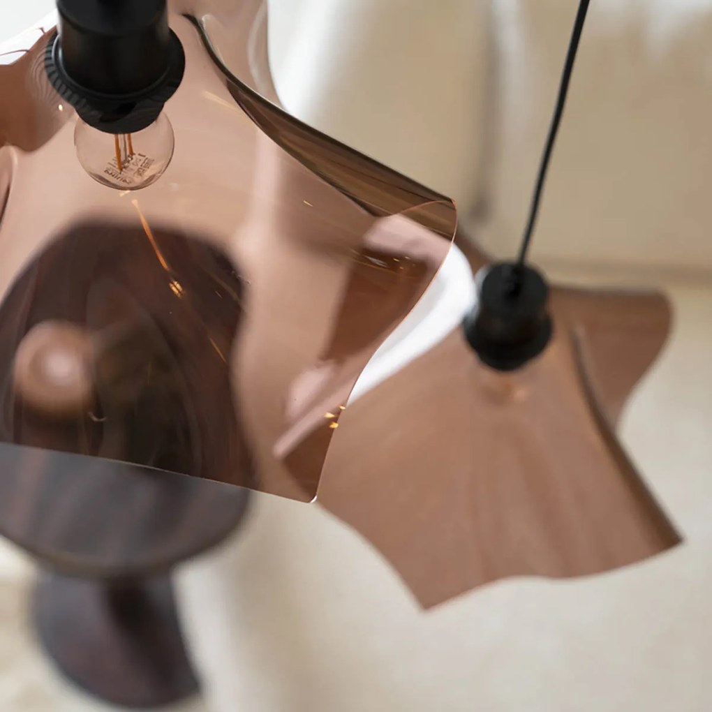 By-Boo Nims 3 Trapse Hanglamp Gebogen Glas