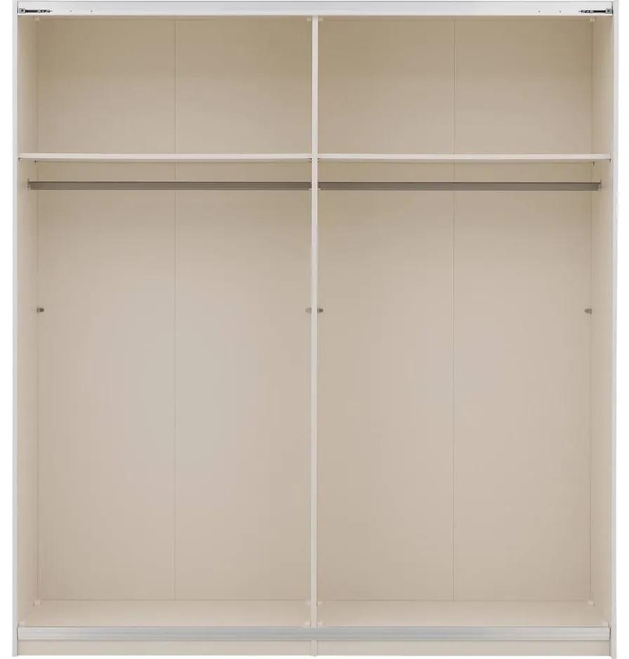 Goossens Kledingkast Easy Storage Sdk, 203 cm breed, 220 cm hoog, 1x 3 paneel schuifdeur li en 1x 3 paneel spiegel schuifdeur re