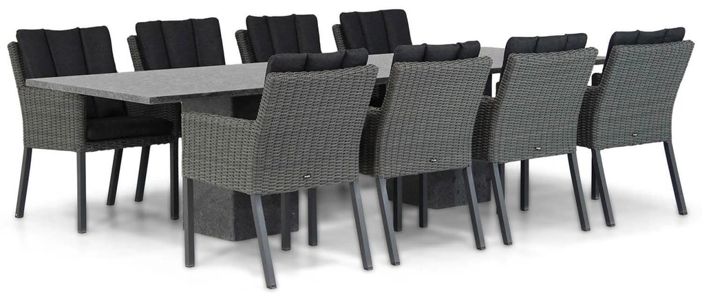 Tuinset 8 personen 300 cm Wicker Grijs Garden Collections Oxbow/Graniet