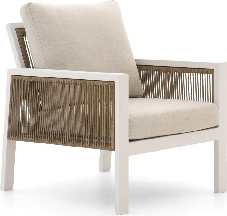 Lounge tuinstoel | Manifesto  Alzano | Textileen | Wit | Kees Smit Tuinmeubelen