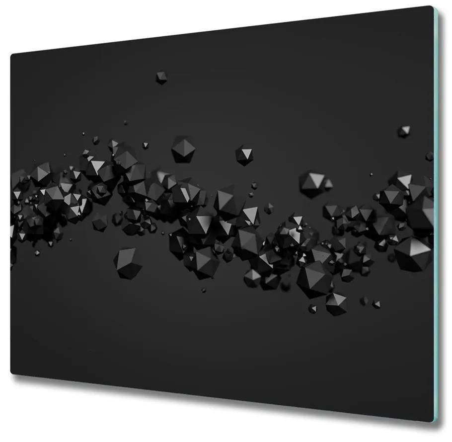 snijplank glas 3d-abstractie 60x52cm