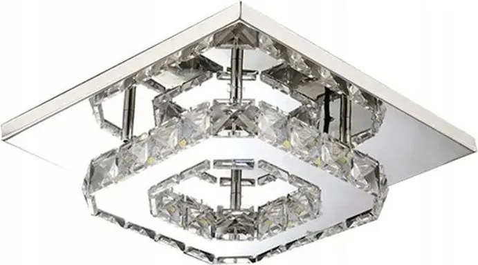 Kristallen vierkante plafondlamp Plafond Glamour 8W APP406-C