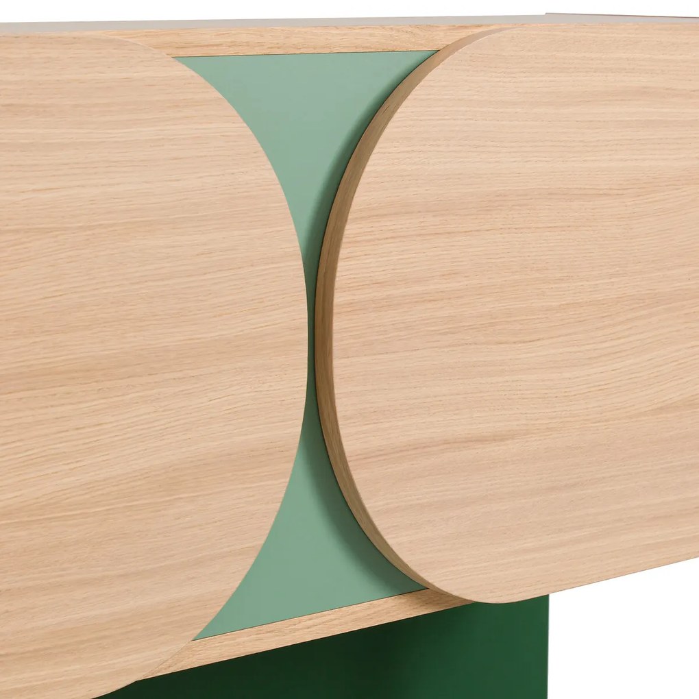 Buffetkast in eikenfineer en Formica, Quillan