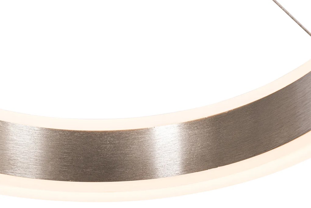 Hanglamp staal rond incl. LED 3-staps dimbaar 3-lichts - Lyani