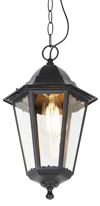 Klassieke buiten hanglamp zwart IP44 - Havana