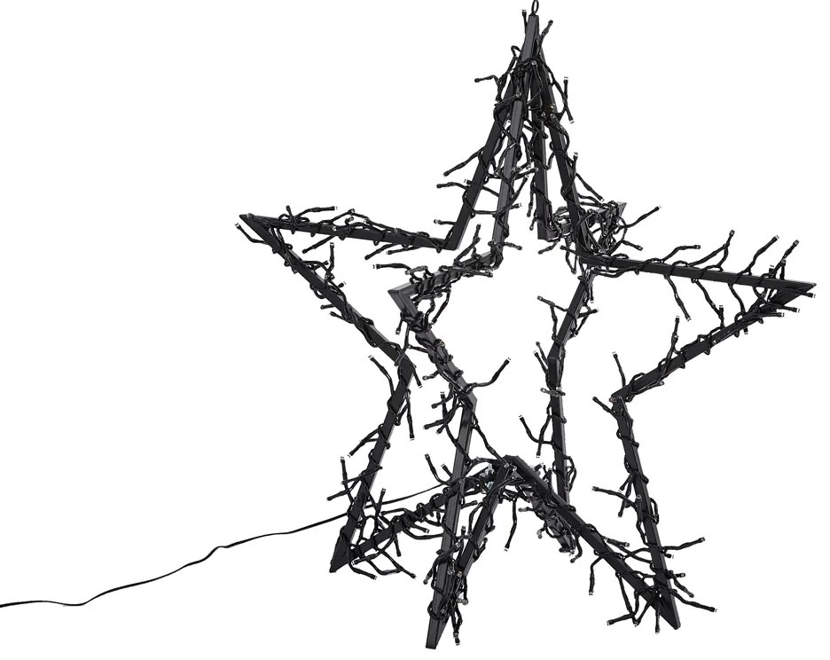 Kerst ster zwart ster incl. LED IP44 - Brilli