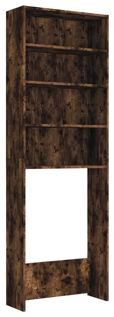 vidaXL Wasmachinekast 64x24x190 cm gerookt eikenkleurig