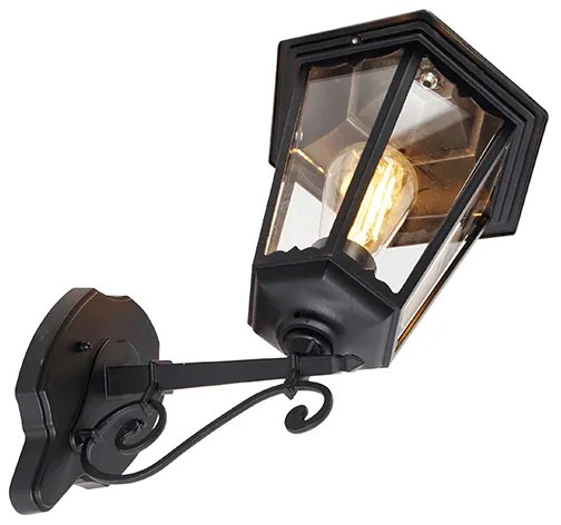 Klassieke buiten wandlamp zwart IP44 - Havana Up