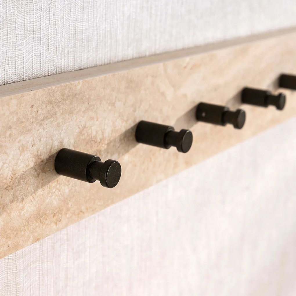 Kapstok Travertin En Brons 8 Haken