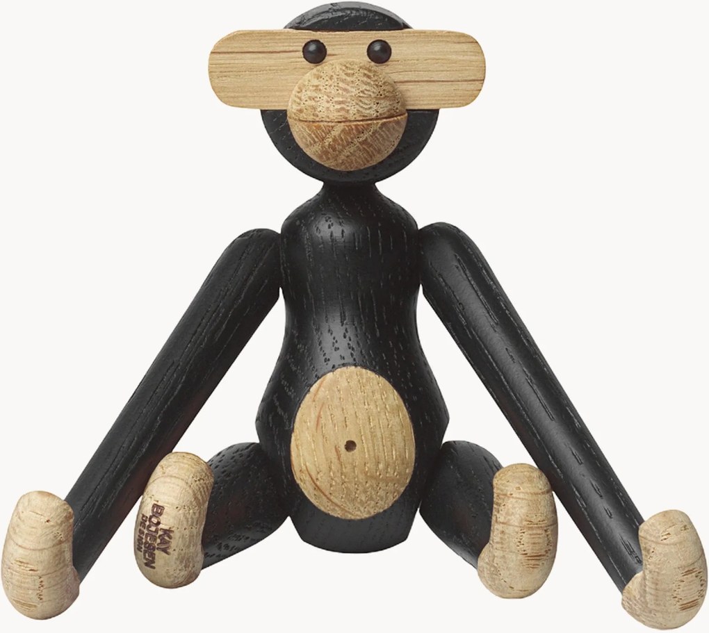 Decoratief object Monkey Mini van eikenhout