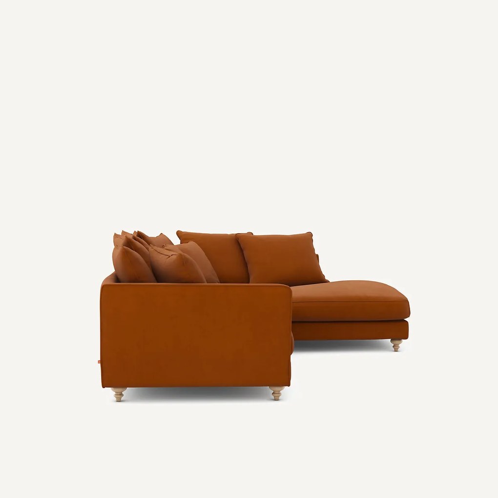 Linnen fluwelen hoekslaapbank, LAZARE