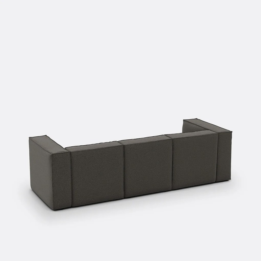 Modulaire bank, 3-zit, getextureerde stof, Seven