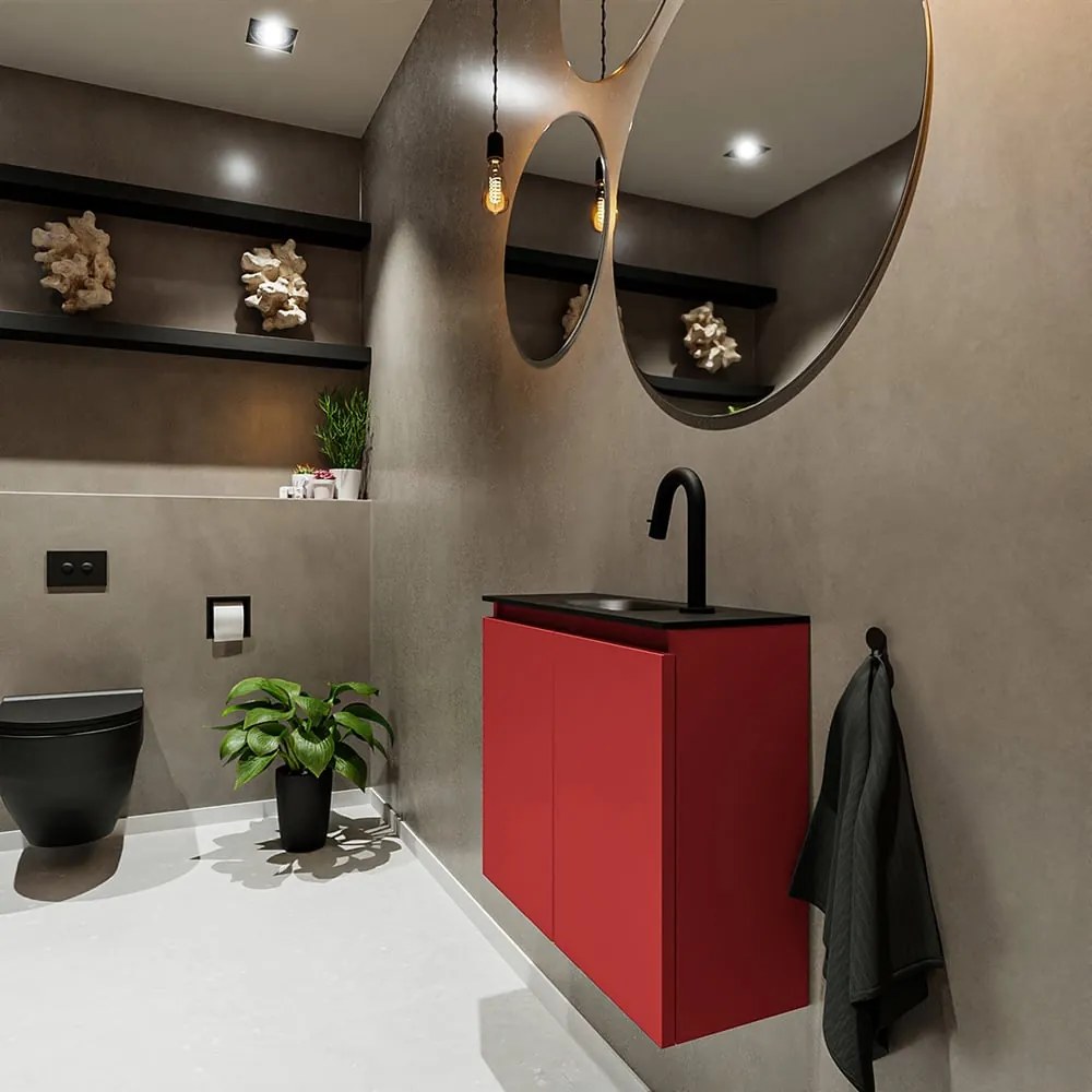 Mondiaz Ture 60cm toiletmeubel fire met wastafel urban midden 1 kraangat