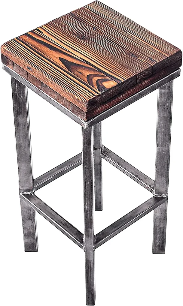 CHYRKA® Bartafel barkruk LS bartafel SAMBOR barmeubel loft vintage bar industrieel design handgemaakt hout metaal