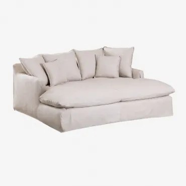 Bank in Linnen Alledo 3 zits Chaise Longue - Sklum