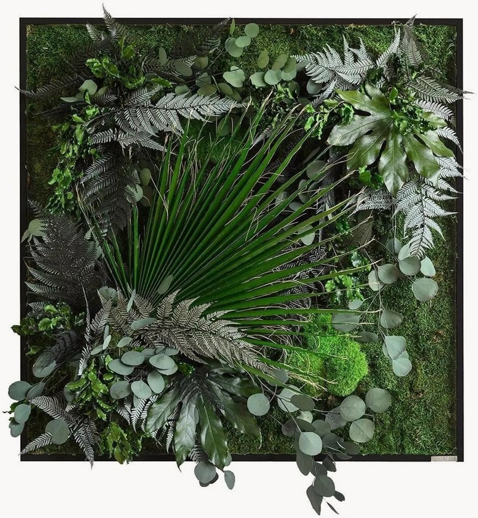 Handgemaakt jungle design wanddecoratie Tropic, ingelijst