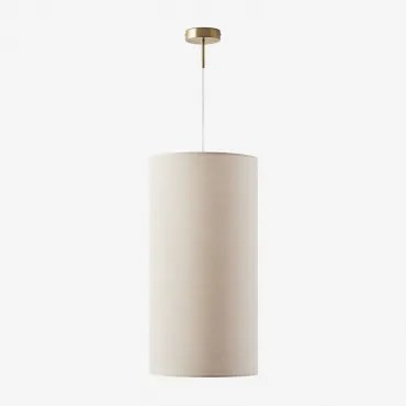 Arlina Stoffen Hanglamp Plafondlamp Gebroken Wit Ø30 Cm - ↑60 Cm Arlina & Goud - Transparant - Sklum