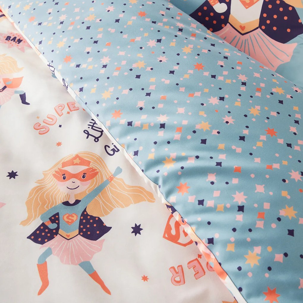 Bedset in recycled microvezel, rechthoekige kussensloop