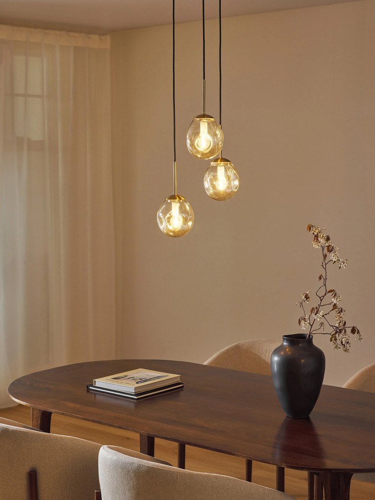 Cluster hanglamp Amora van glas