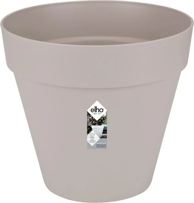 elho bloempot Loft Urban Rond Wielen 50 - Warm grijs (Grijs) - Diameter 49 x H 45 cm