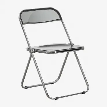 Verpakking Van 2 Kepko Opvouwbare Eetkamerstoelen Grijs – Smoky - Sklum