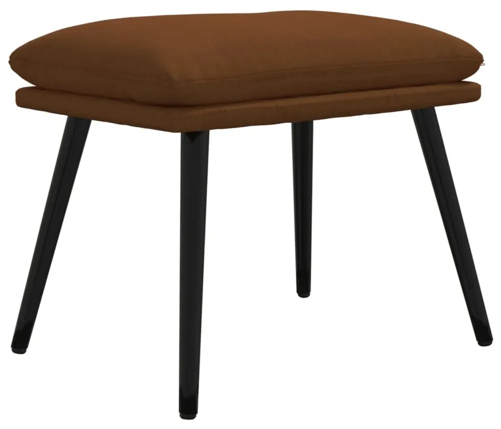 vidaXL Voetenbank 45x30x39 cm microvezelstof bruin