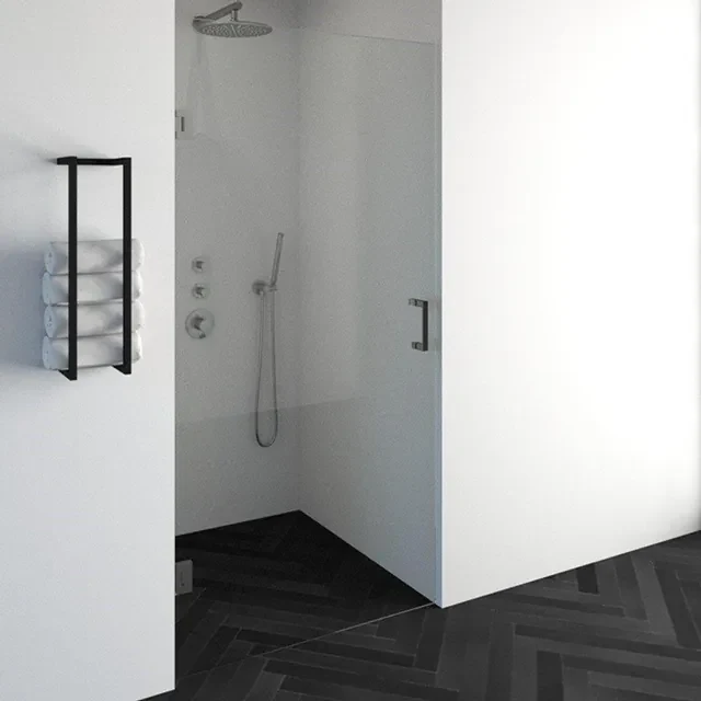 BRAUER Create Douchedeur - 100x200cm - profielloos - antikalk - 8mm veiligheidsglas - geborsteld RVS 4JC13-100G
