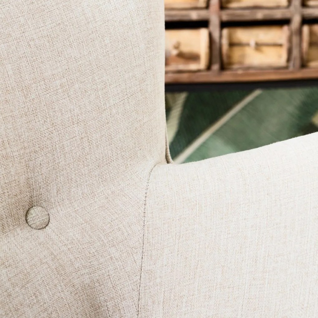 Oorfauteuil Retro Design Naturel