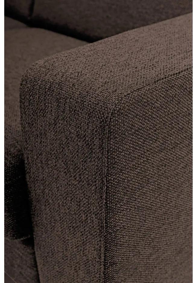 Goossens Hoekbank N-joy Divana Met Chaise Longue bruin, stof, 2,5-zits, stijlvol landelijk met chaise longue links