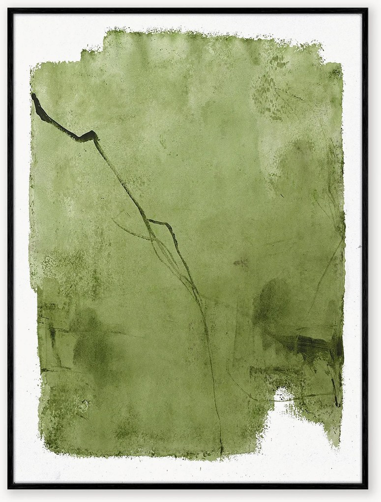 Handbeschilderde canvasdoek Green Layer