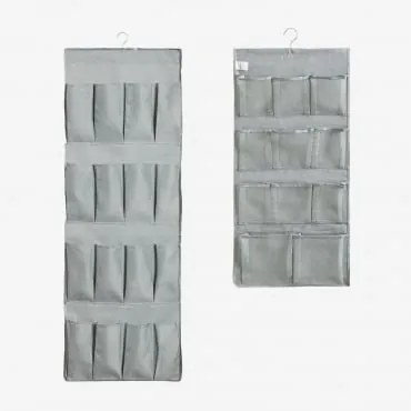 De Set Van 2 Hangende Organizers Met Metalen Hanger Klere Celadonmousse - Sklum