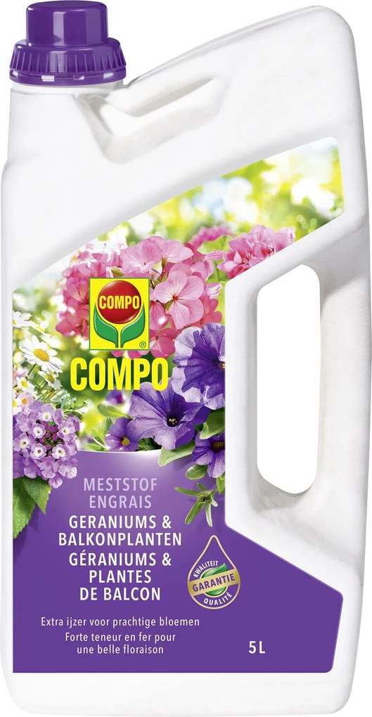 Compo vloeibare meststof voor geraniums & balkonplanten - 5 l