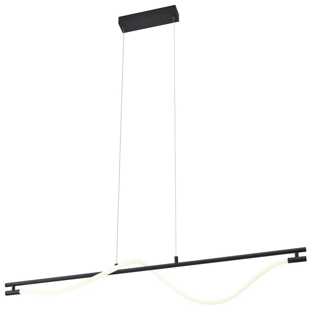 Moderne hanglamp zwart incl. LED 3-staps dimbaar - Twirl