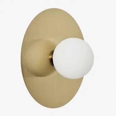 Anine Wandlamp Van Ijzer En Glas Ø30 Cm & Goud - Sklum