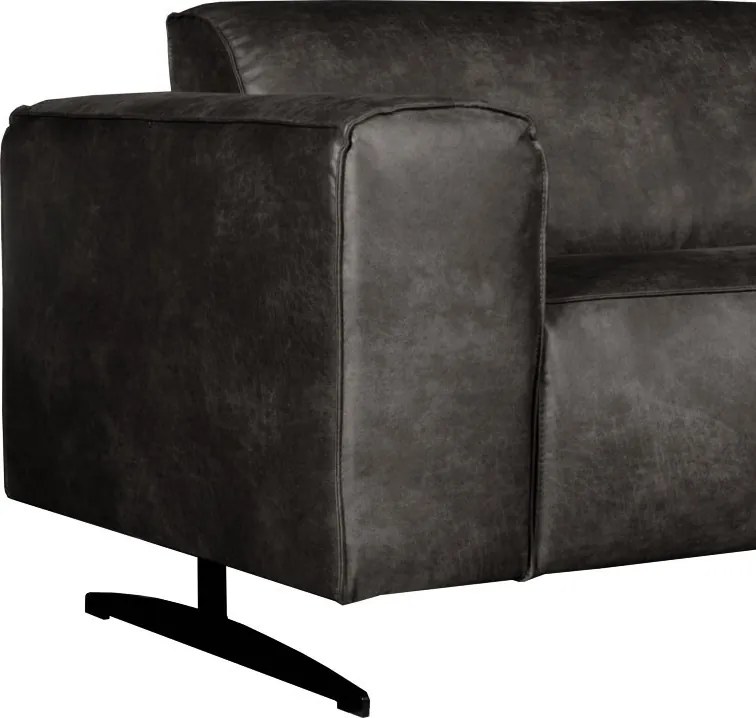 Hoekbank - Lambada - links - leer Colorado antraciet 01