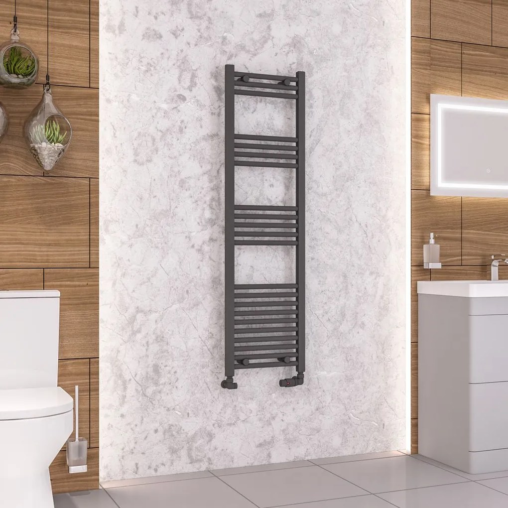 Eastbrook Wendover handdoekradiator 40x140cm 542W antraciet mat