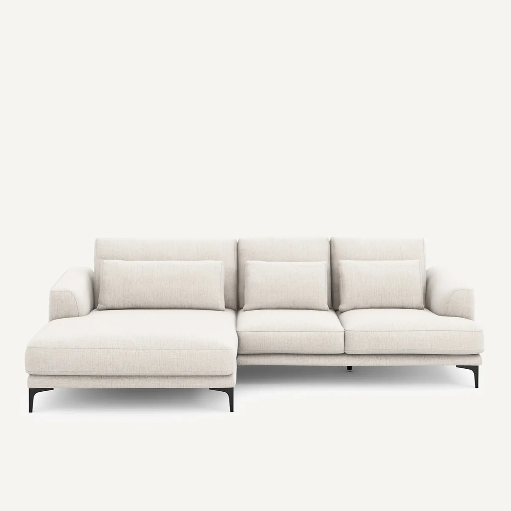 Hoekbank, links XL longchair, in Jasper-stof, MARSILE