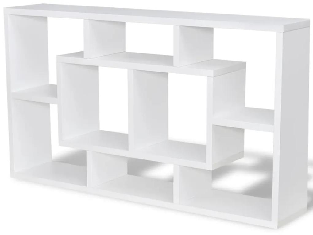vidaXL 242548 Floating Wall Display Shelf 8 Compartments White