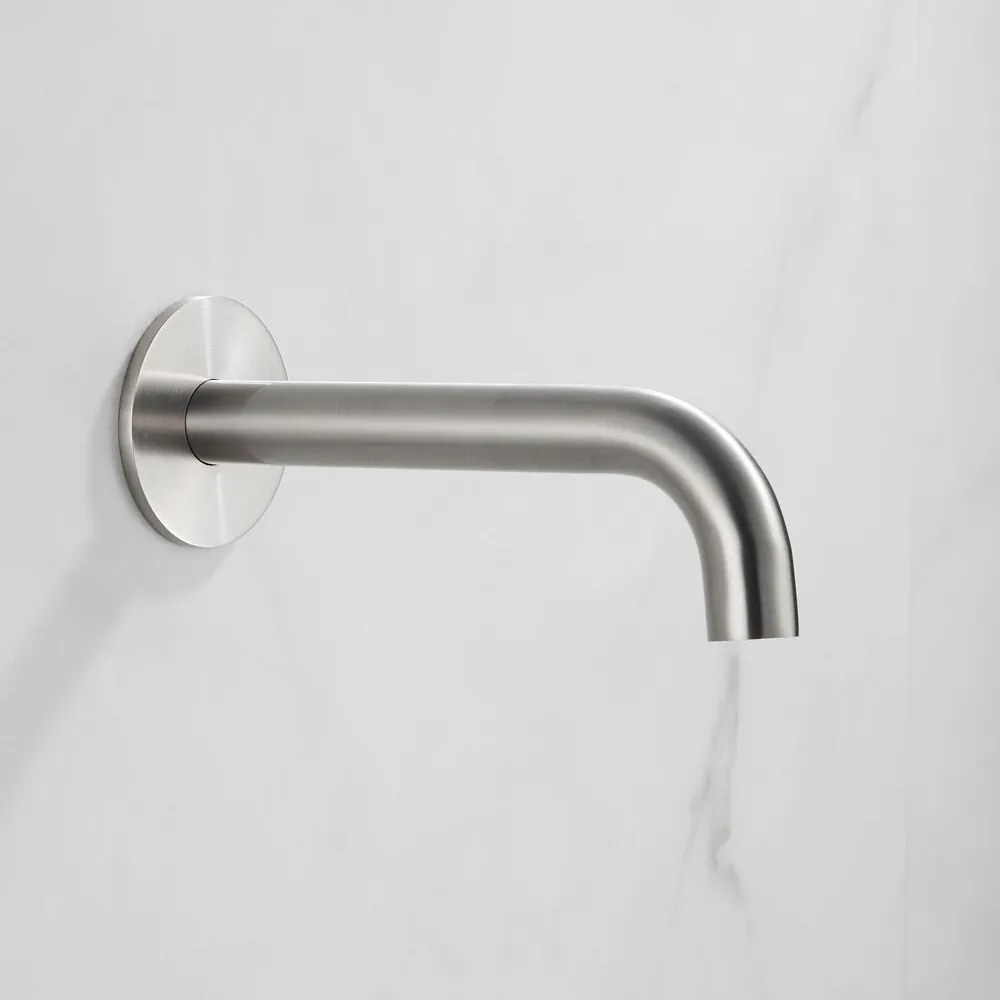 Saniclear Plus Curved inbouw badkraan met 20cm uitloop en staafhanddouche RVS