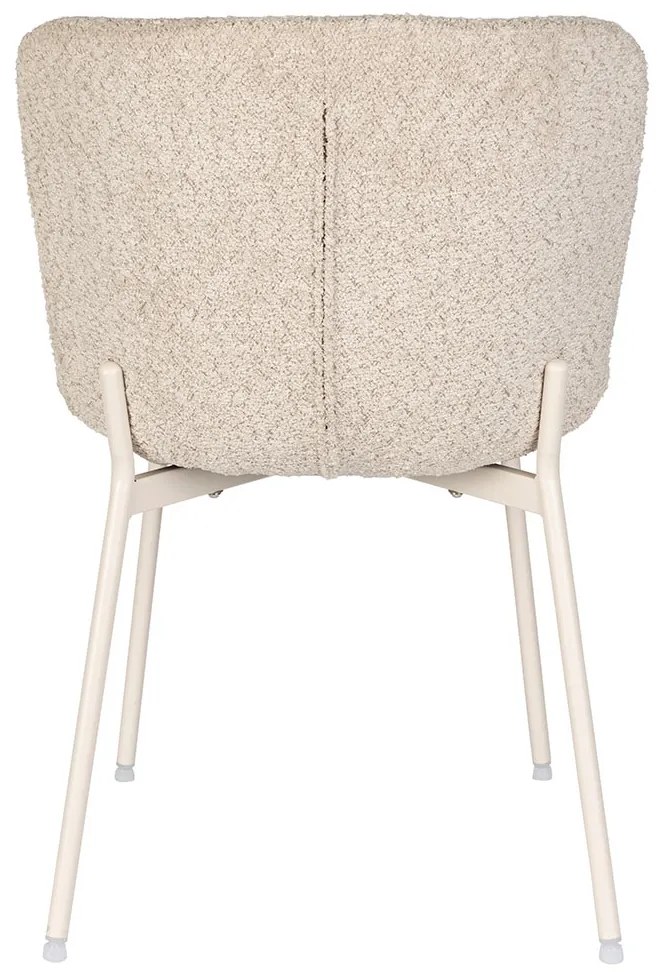 Moderne Kuipstoel Beige Zachte Stof