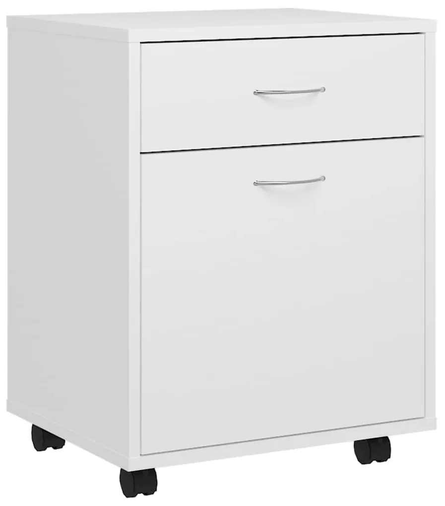 vidaXL Kast verrijdbaar 45x38x54 cm bewerkt hout wit