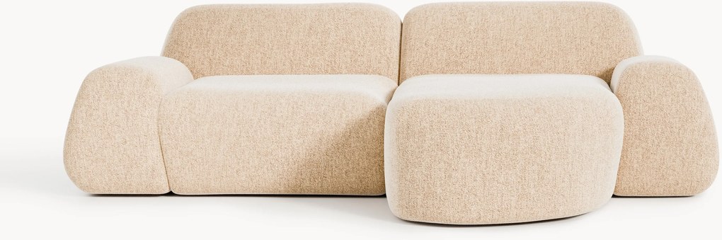 Modulaire bouclé hoekbank Wolke (3-zits)