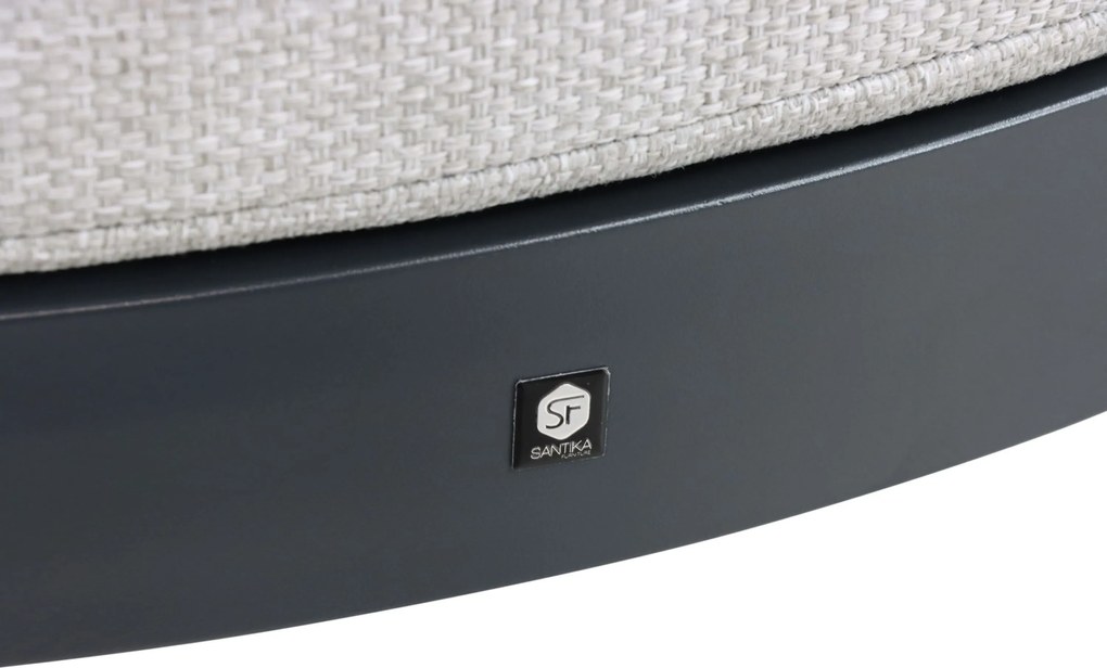 Bistroset 2 personen Aluminium/Rope Grijs Santika Furniture Santika