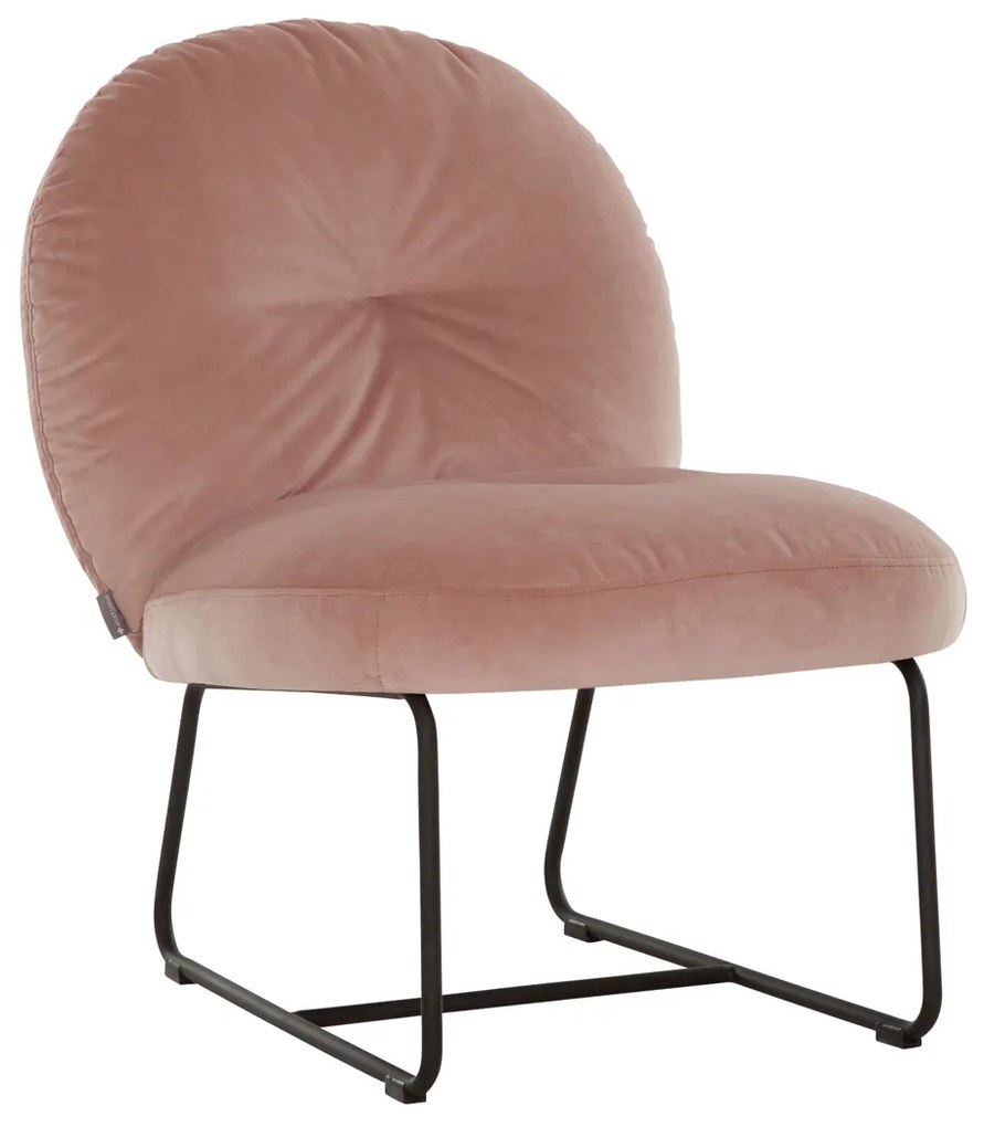 Must Living Bouton Roze Design Fauteuil Fluweel