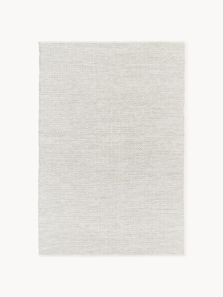 Handgeweven in- & outdoor vloerkleed Rika met vintage ruitjesmotief