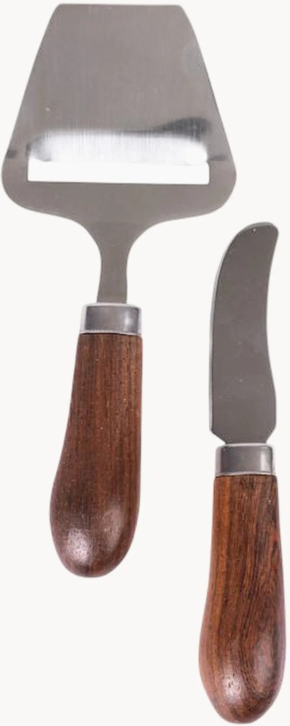 Houten kaasschaaf & botermes Astrid, 2-delig